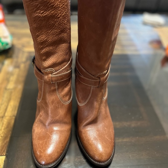 J Crew Women’s Leather Mid Calf Heels Boots. Size 8.5 - Picture 7 of 13